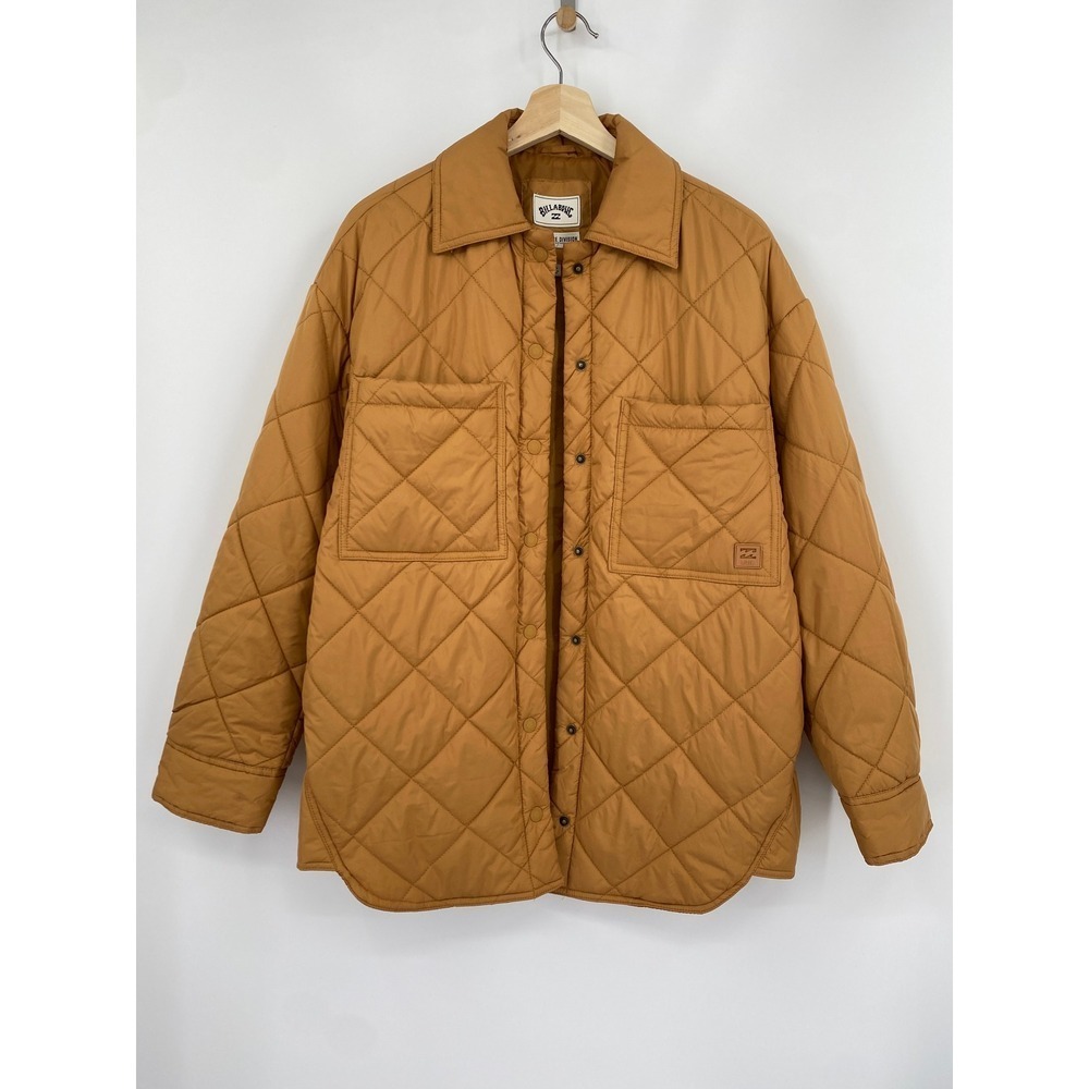 Billabong Quilted Shacket Women S Brown Adventure Division Puffer Shirt Jacket